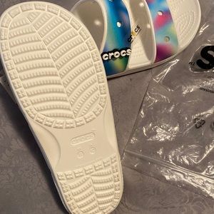Crocs multi color slides